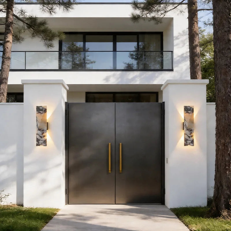 LED Outdoor Stone Wall Light Modern Villa Porch Garden Courtyard Exterior Wall Light Waterproof Garage Door Light