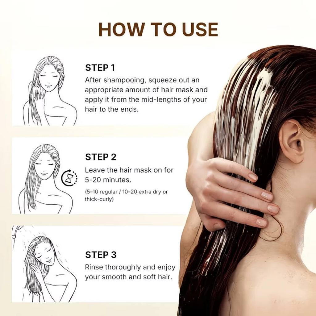 Ten Benefits All-In-One Nourishing Hair Mask Botanical Oils Silky Non-Greasy Eliminate Static Flyaways Boost Gloss Soft Hair100g