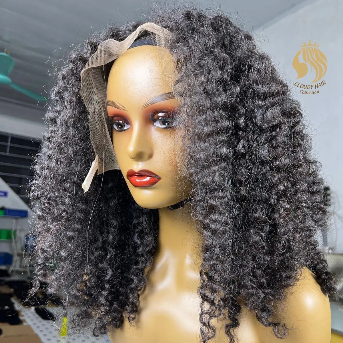 12A Dark Brown Vietnamese Burmese Curl Virgin Hair Front Glueless Transparent HD 180% Density Medium Length Double Drawn Baby