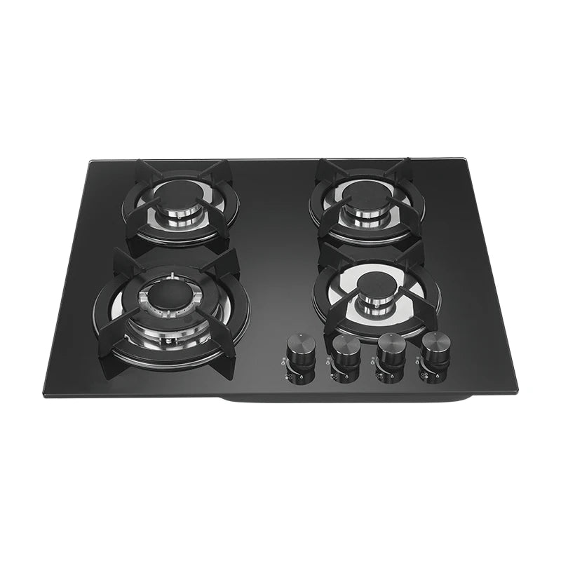 Built in Tempered Glass  Stove Gas Oven with 2 burner 13cm 2 burner Gas Cooking Stove Hob