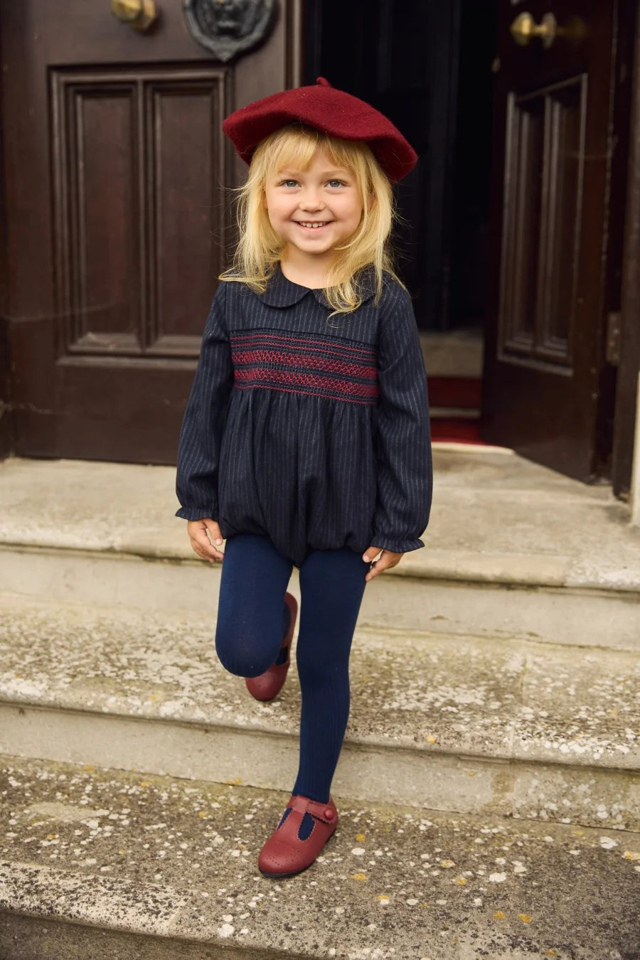(Ship out in 1 day) AS AW26 ISRAEL Pinstripe Windsor Collection with knitting children clothes shirt