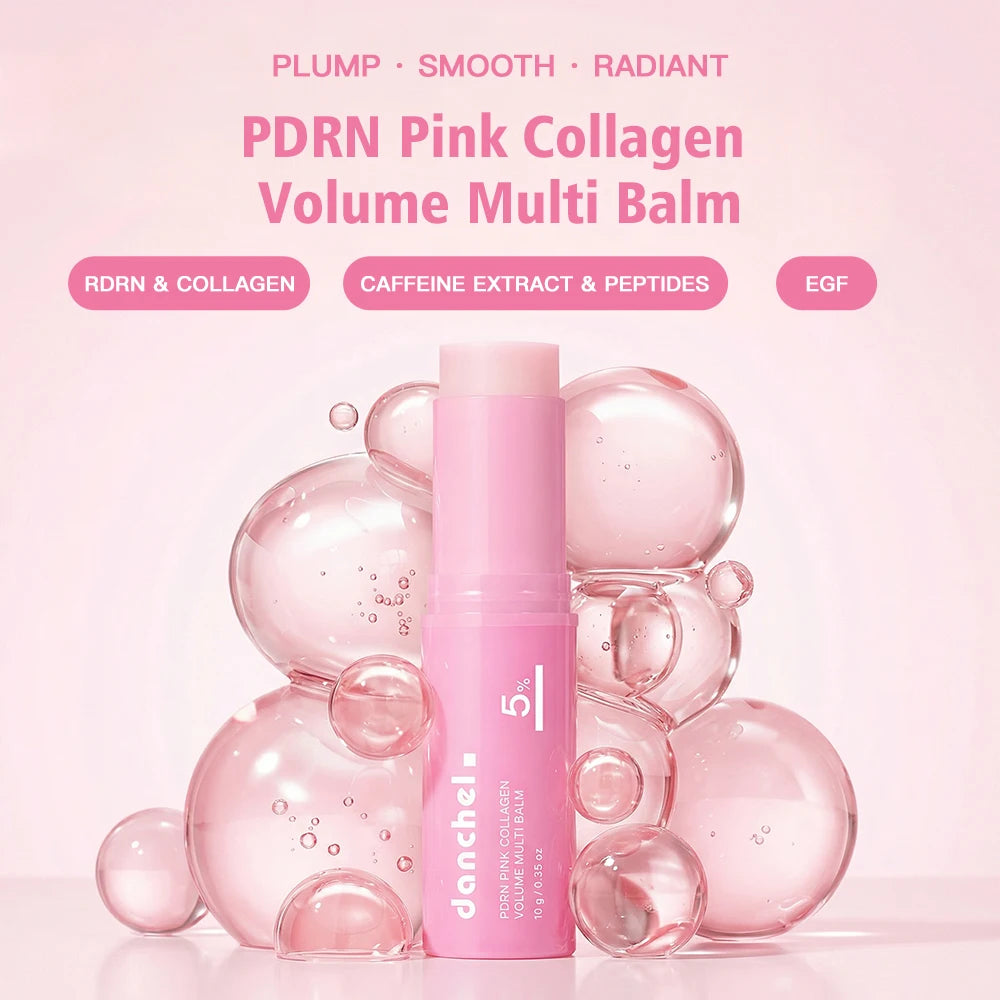 2pcs Salmon PDRN Pink Peptide Facial Serum & PDRN Pink Collagen Volume Multi Balm Deep Hydration Moisturization Plump Skin Care