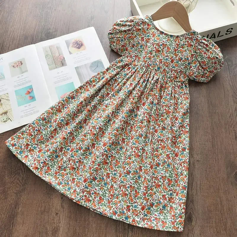 Bear Leader Floral Girls Dress Floral Kids Dresses Girls Princess Dress Children Clothes Girls Dress Casual Wear 3 7Y Vestido