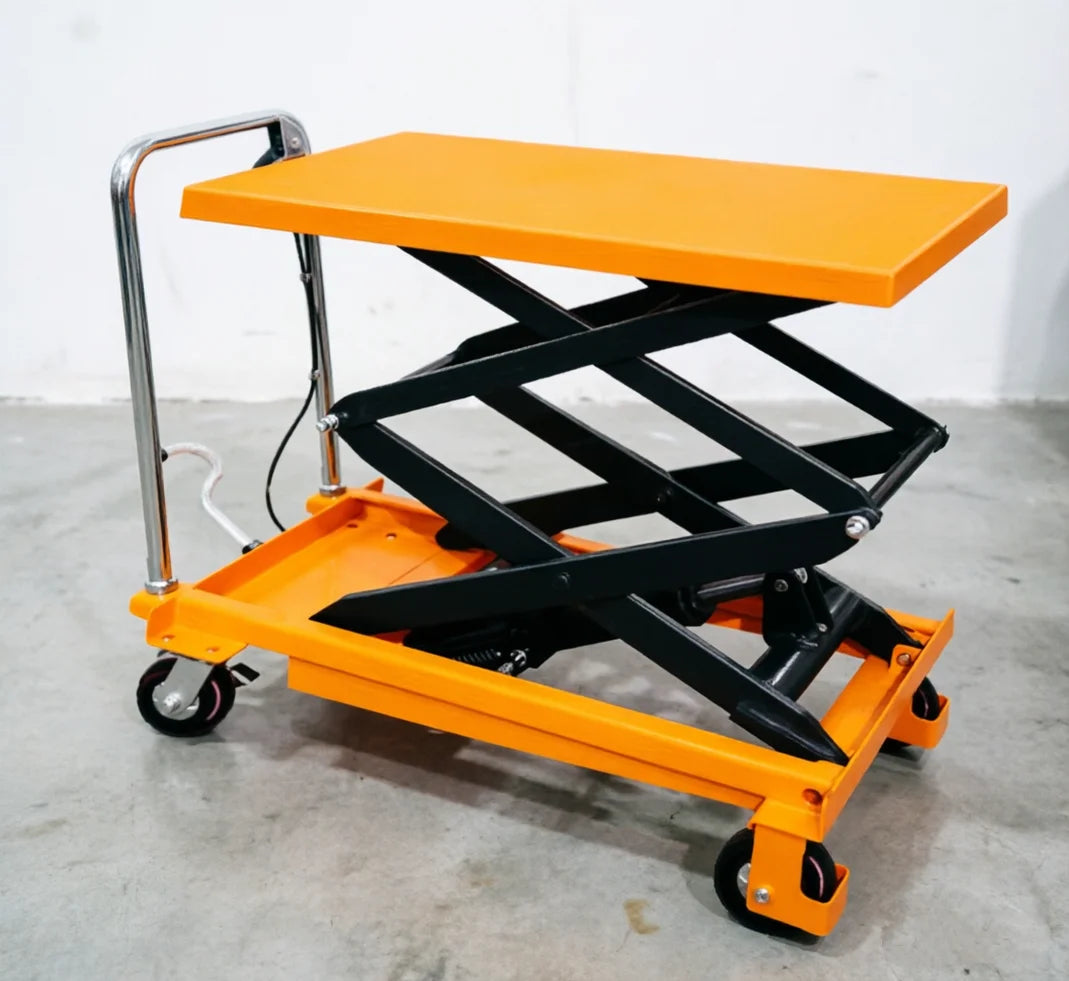 905X500mm platform electric scissor lift 0.9m mobile hydraulic lift car with battery