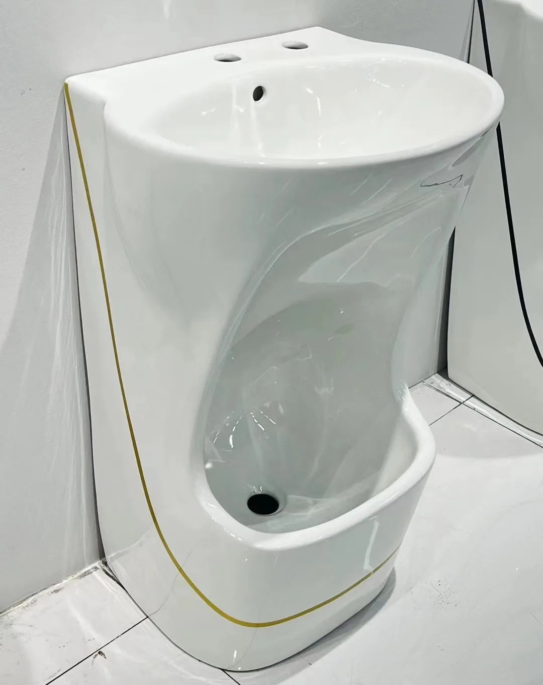 White Rectangle Round Muslim Wudu Basin Small Counter Standing Art Washbasin Bathroom Sink Base Sink