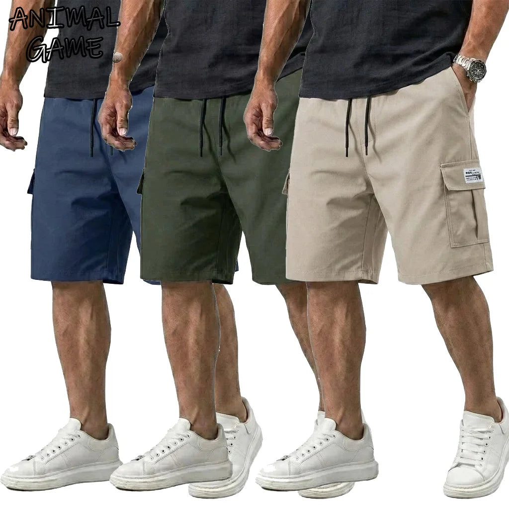 Multi-Pocket Cargo Short Pants Summer Knee Pants Jogging Gym Man Casual Work Short Man Beach Tactical Shorts Baggy Pants Men