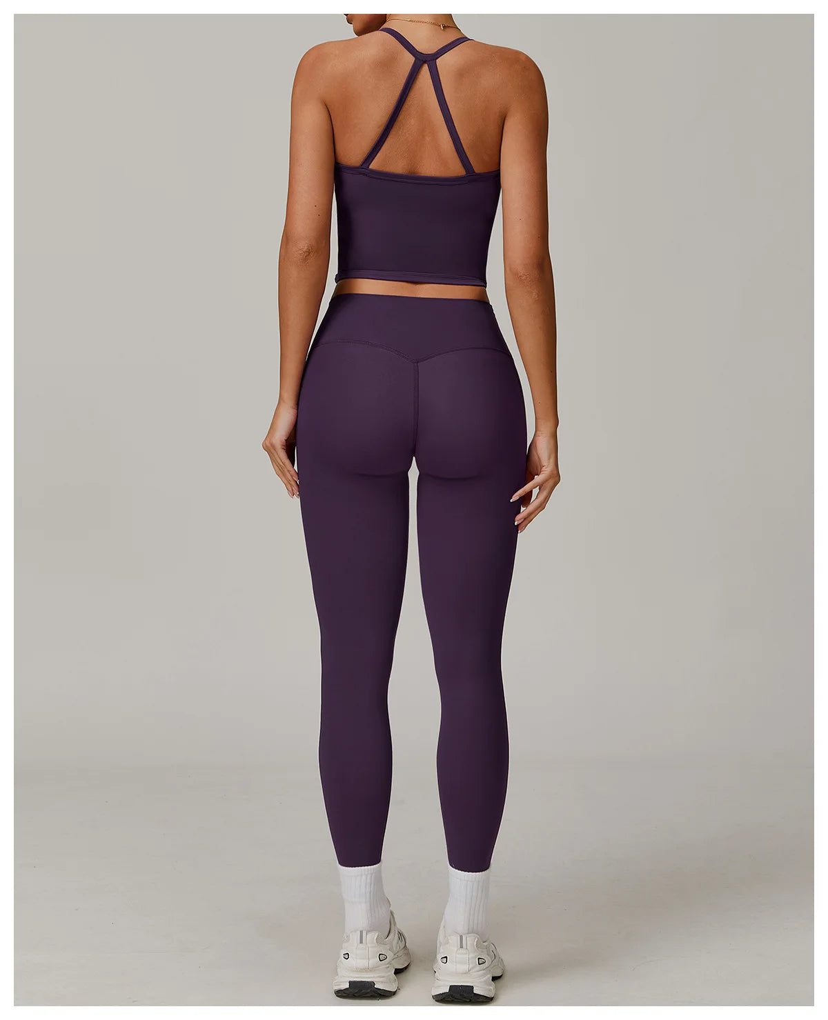 Women's High Waist Yoga Leggings Workout Pants Nylon Spandex Solid Gym Fitness Activewear