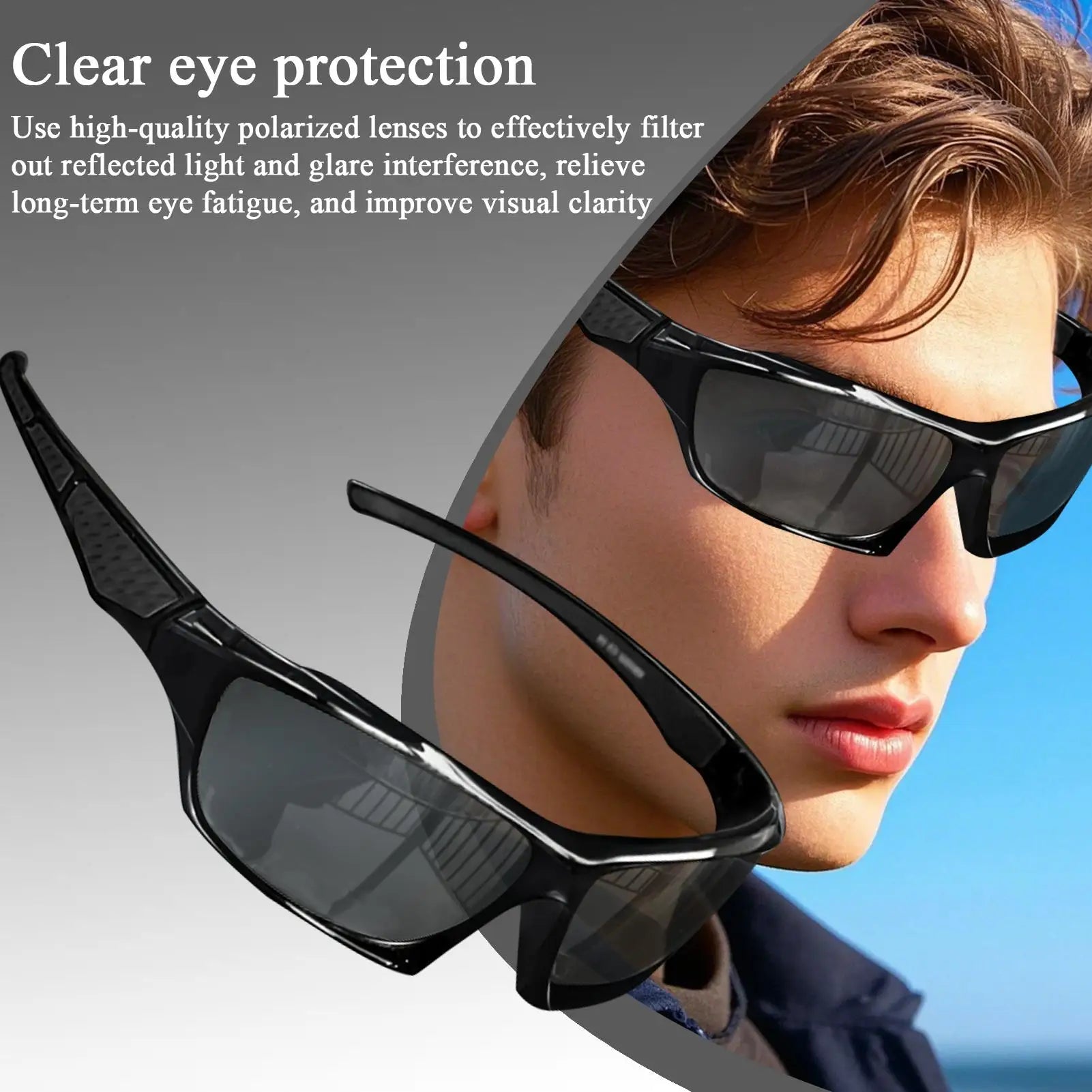 Men Comprehensive Protection Sun Glasses Cycling Glasses Sport Eyewear Bike Mountain Bicycle Hiking Camping Golf Sunglasses