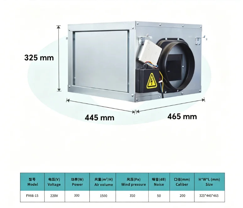 Factory Direct Powerful Smoke Extraction Fan Large Air Volume Commercial Kitchen Exhaust Hood Fan Total Smoke Elimination Blower