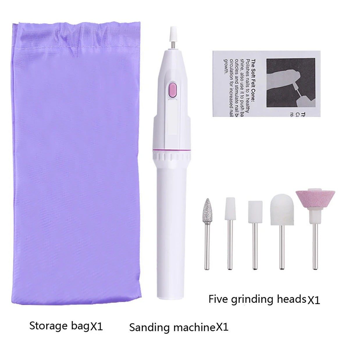 Nail Polisher MINI Electric Nail Drill Kit Manicure Pedicure Grinding Polishing Nail Art Sanding File Pen Tools Machine