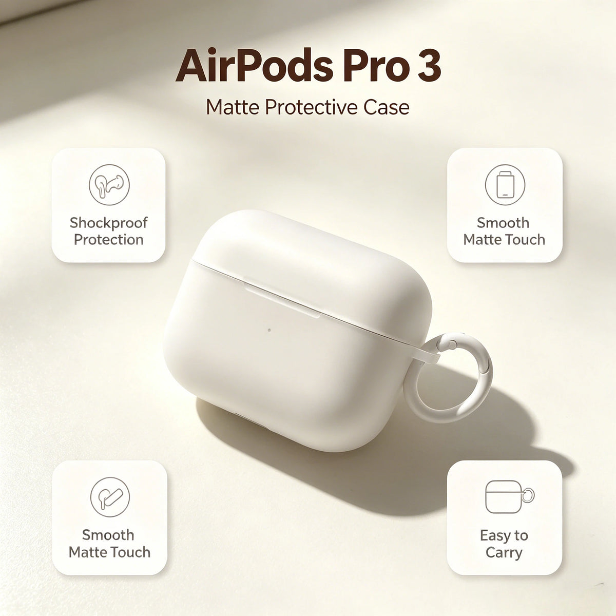 Simple Matte Transparent White Earphone Case for Airpods Pro 2 Pro3 TPU Shockproof Safe Protective Cover for Airpods 4 3 2 1