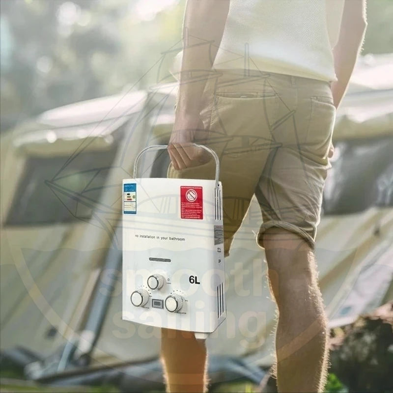 Outdoor Tankless Heater for Camping Instant Bath with Shower Head Hot Water Heater for Car Truck Tent