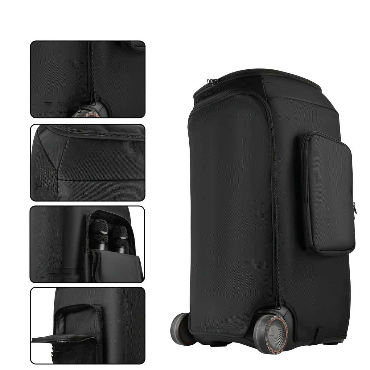 Protective Case For JBL PartyBox STAGE 320 Speaker, Travel Carrying Case Dust Cover with Double Pocket Nylon Mesh Sound Cover