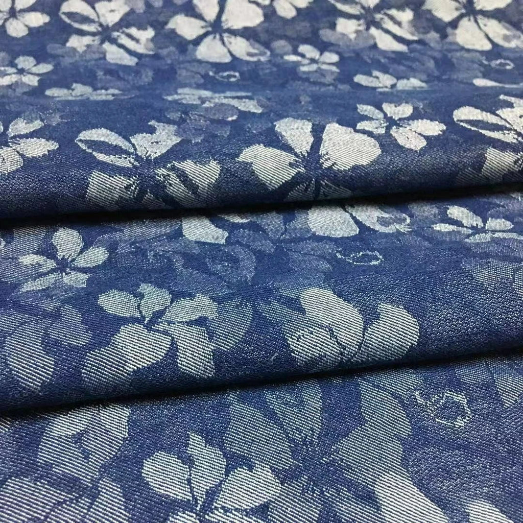 Elastic Jacquard Water Washed Denim Fabric High-end Skirts Outerwear Pants Clothing Diy Sewing Fabric