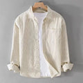 Japanese Striped Men's Long-sleeved Shirt Top Literary Trend Fashionable Casual Versatile Shirt