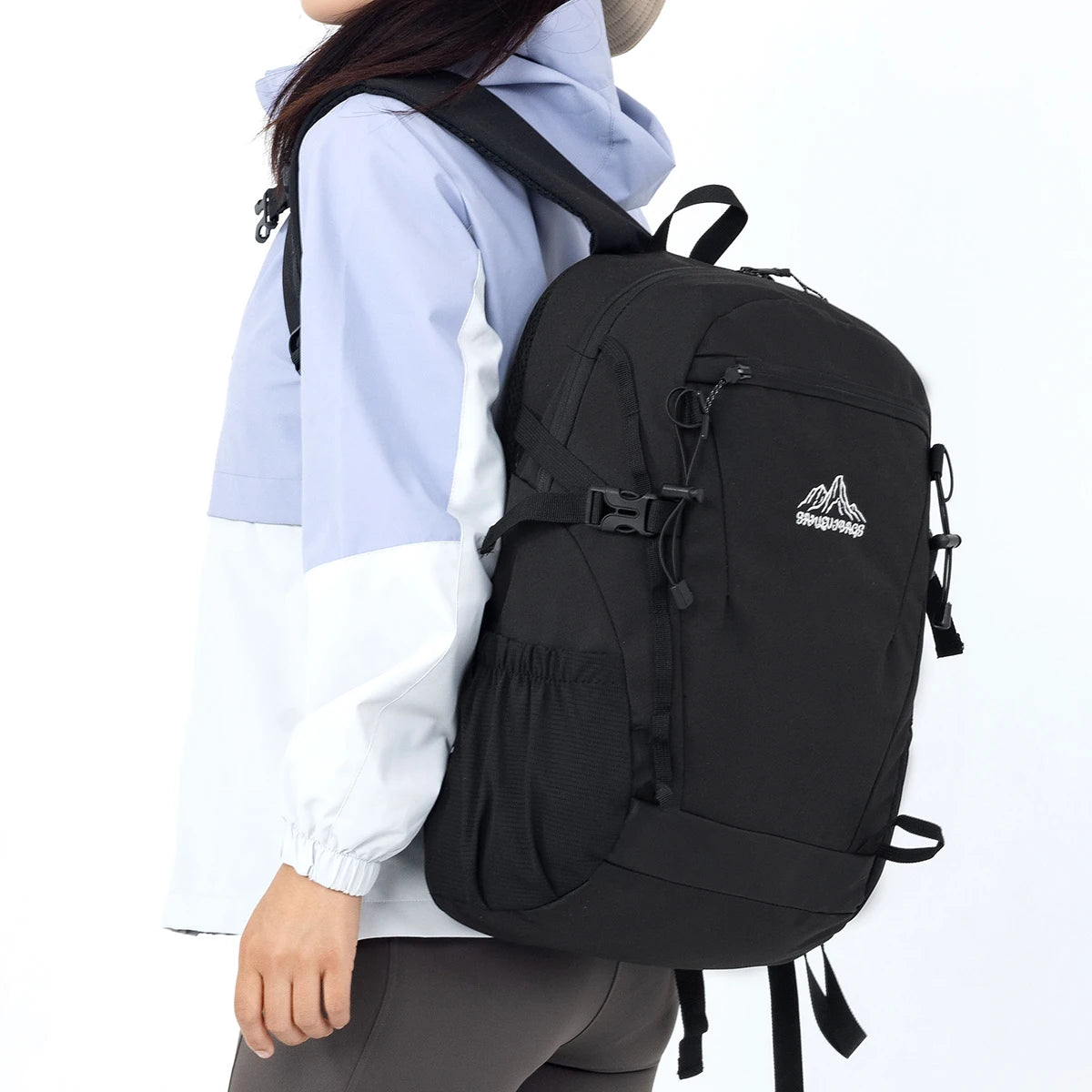 Outdoor Hiking Mountaineering Bag for Women, Lightweight Waterproof Ultra-Light Small Backpack 22 Liters Travel Climbing Lightweight Backpack for Junior High School Students and College Students
