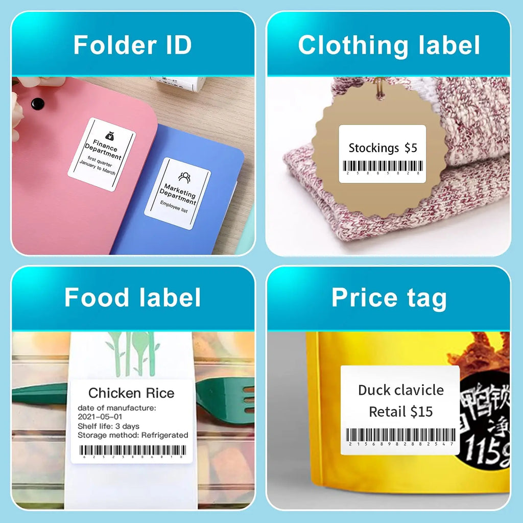 Niimbot M2/M3  White Label Paper Self-adhesive Heat Transfer Printing Waterproof Sticker for Niimbot M2/M3 Printer