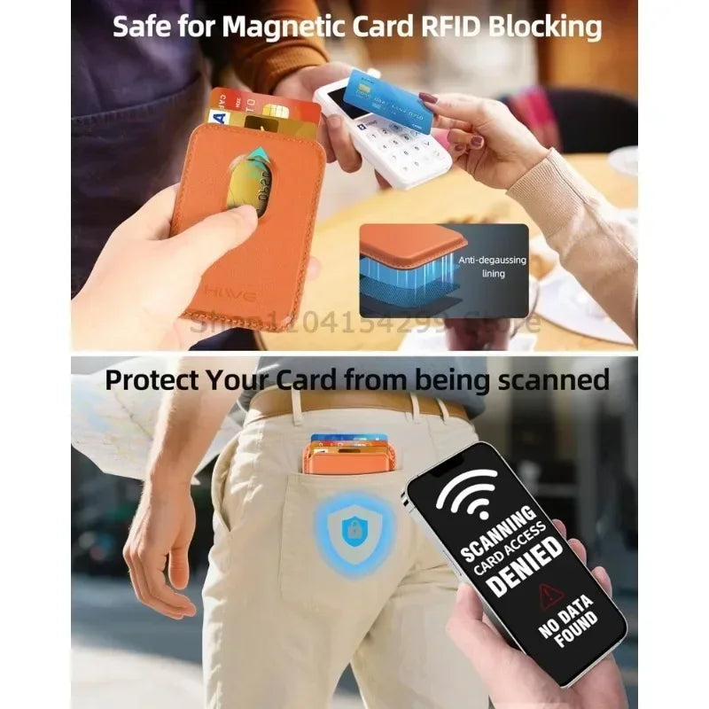Magnetic Wallet Card Holder Leather Case Hide Stand Case for Magsafe for IPhone 15PM 14 13 ProMax Plus Wallet Back Pocket Covers