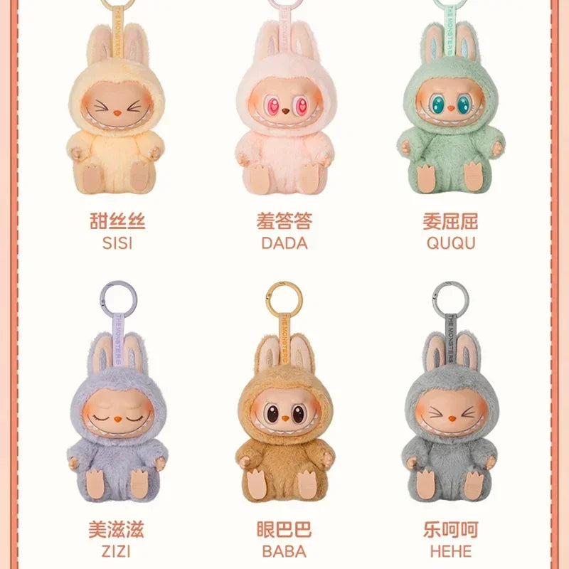 POP MART Labubu Blind Box The Monsters Have A Seat Vinyl Plush Pendant Keychain Bag Charm Cute Doll Mystery Box Kawaii Gift