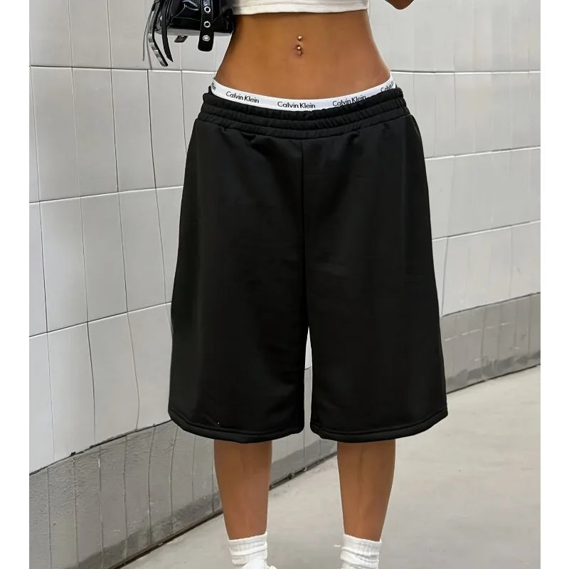 Retro Women's Fashionable Street Fashion Brand Summer New Item Unisex Casual Shorts
