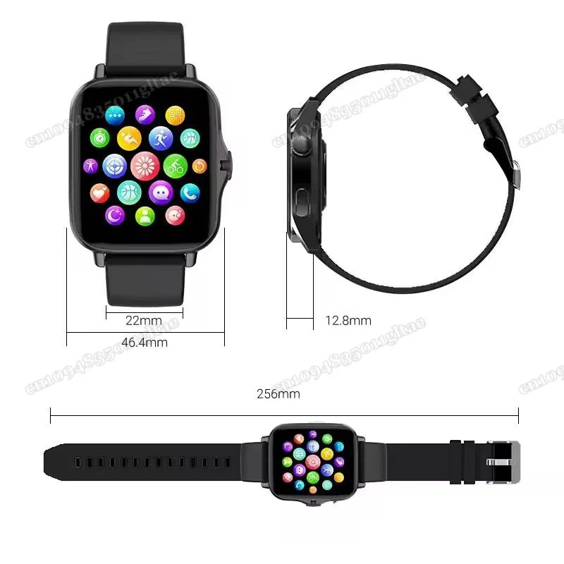 New Smart Watch Android Phone 1.44''Inch Color Screen Bluetooth Call Blood Oxygen/Pressure Monitoring Smart Watch Women Men HT30