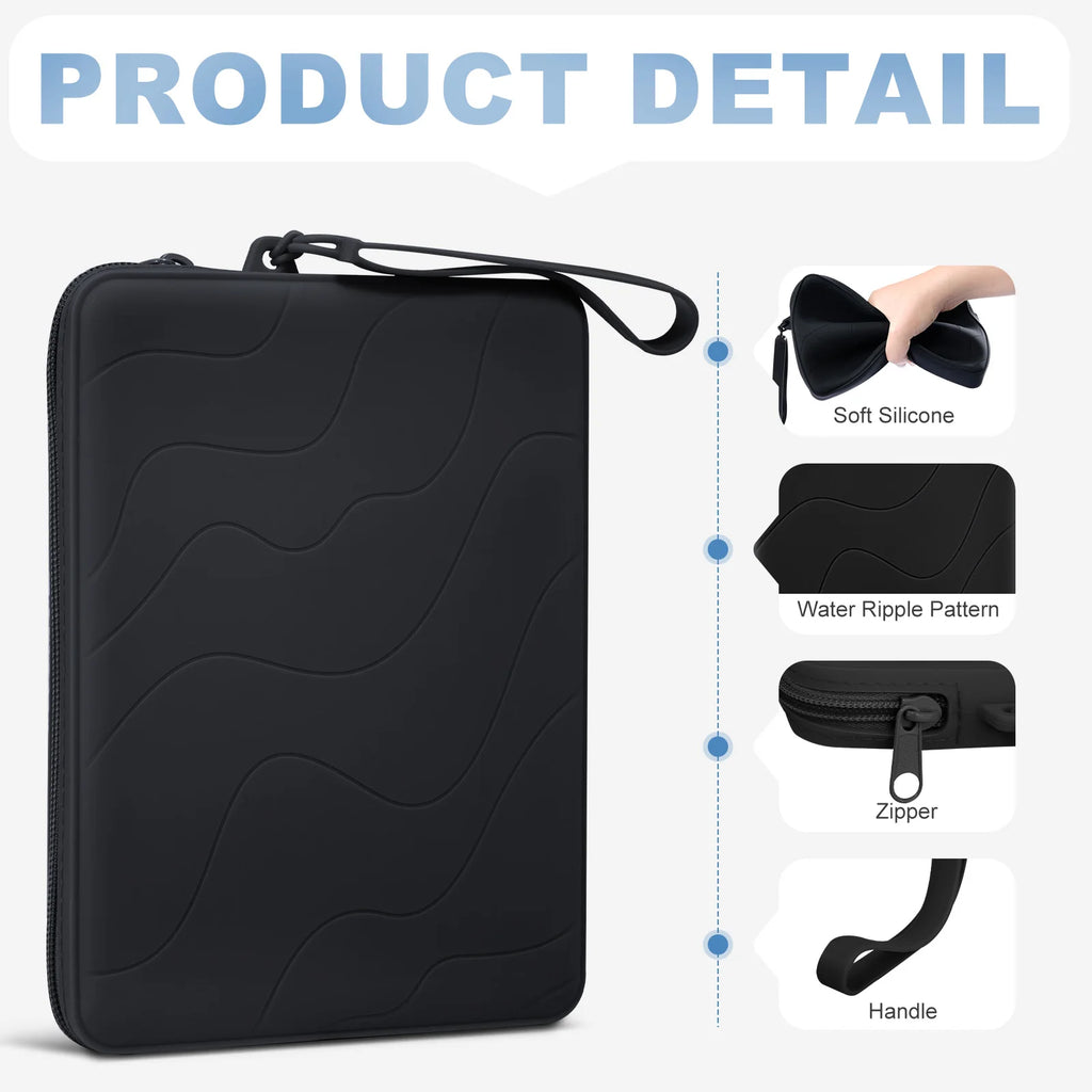 6-7 Inch Silicone Clutch for 7" Kindle Paperwhite and Kindle Colorsoft Signature Edition,6 inch K-indle,Kobo,Nook E-Reader Bag