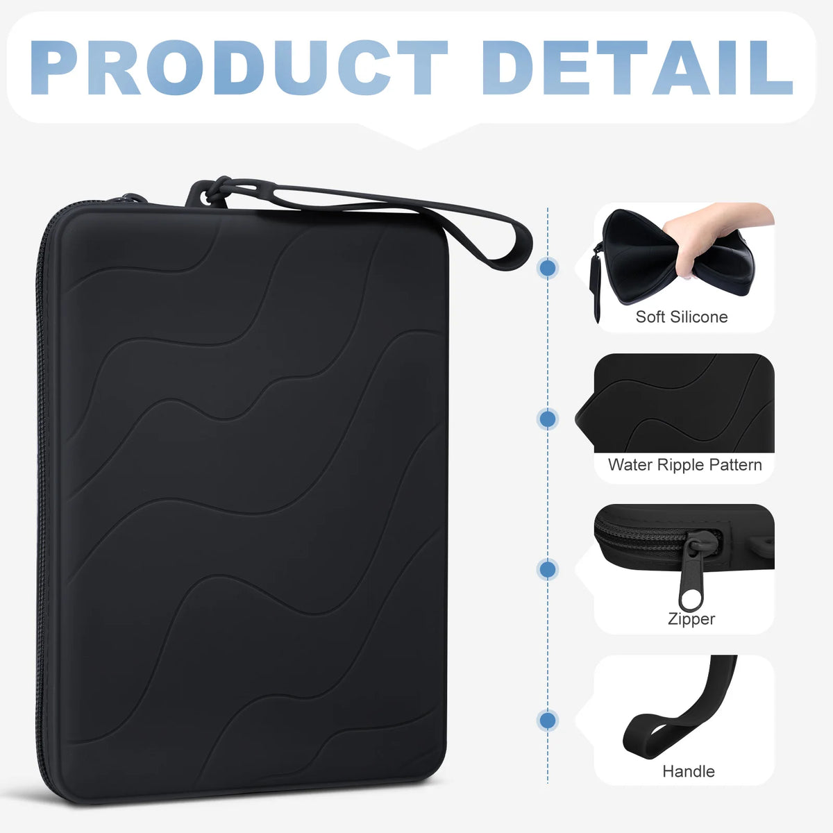 6-7 Inch Silicone Clutch for 7" Kindle Paperwhite and Kindle Colorsoft Signature Edition,6 inch K-indle,Kobo,Nook E-Reader Bag