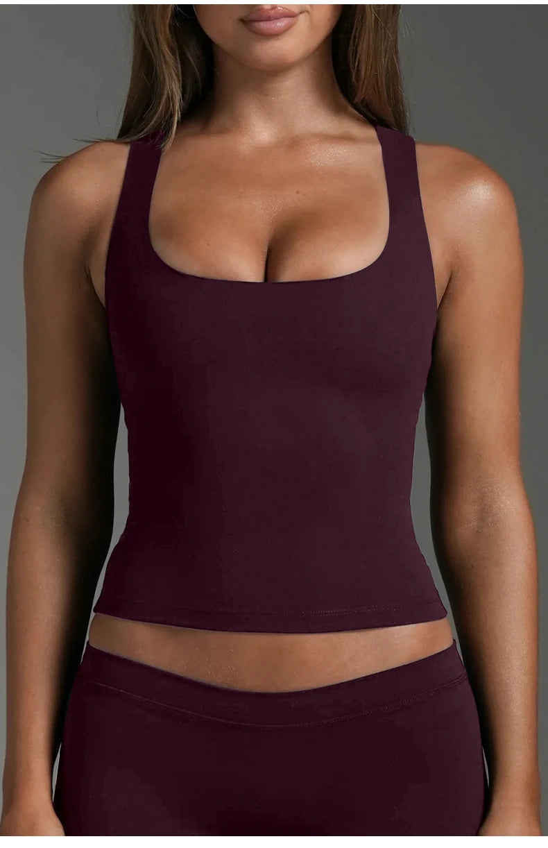 Women Racerback I Back Sports Tank Top Slim Quick Dry Moisture Wicking Yoga Gym Running Fitness Outerwear Top