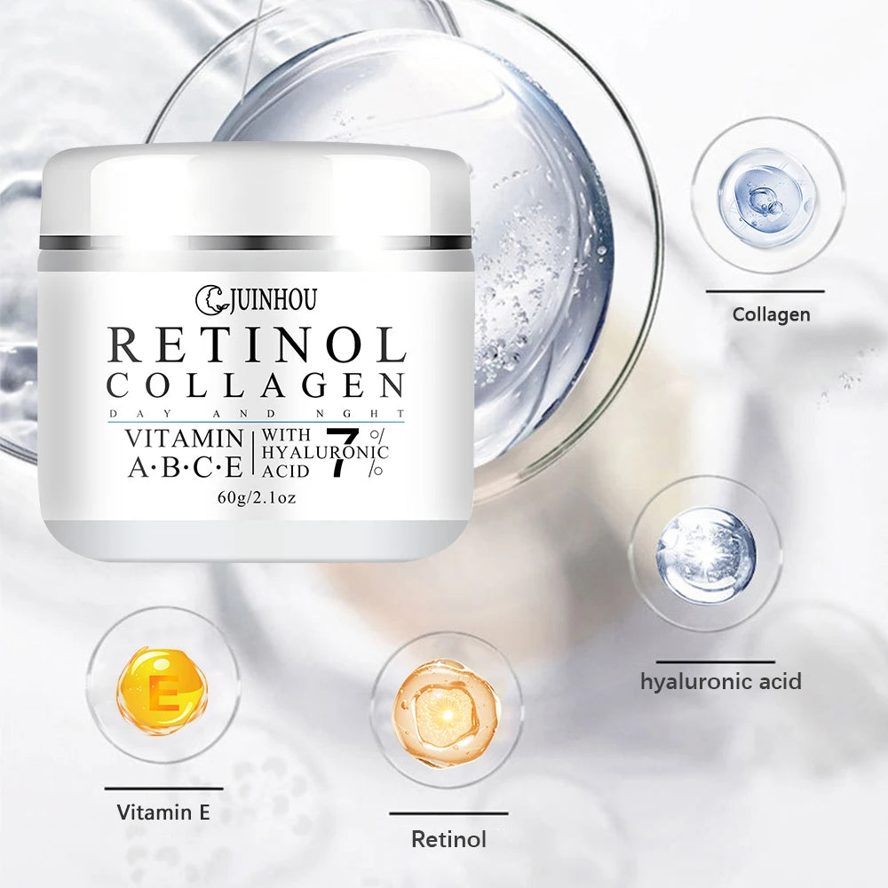 JUINHOU Collagen Moisturizing Cream Contains Vitamins A B C E Visibly Brighten and Smooth the Look of Uneven Vomplexion