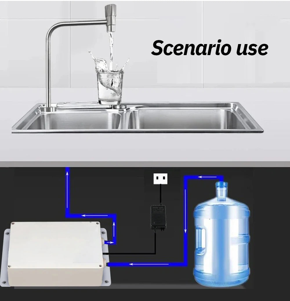 Automatic Water Suction Pump 12V Electric Water Pump Faucet Galley 1.5 L/min Caravan Motorhome Boat Kitchen Water Pump