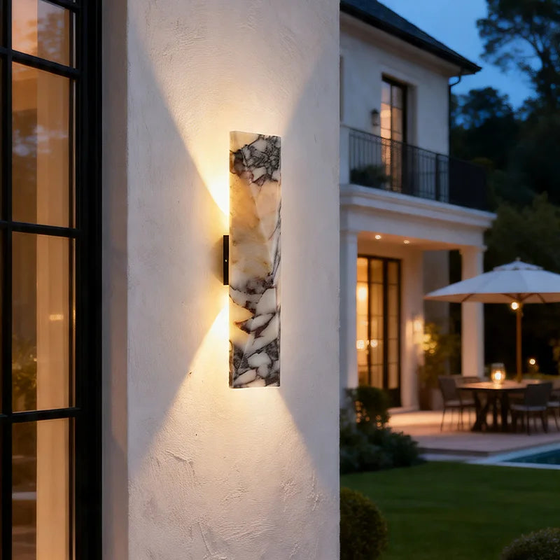 LED Outdoor Stone Wall Light Modern Villa Porch Garden Courtyard Exterior Wall Light Waterproof Garage Door Light