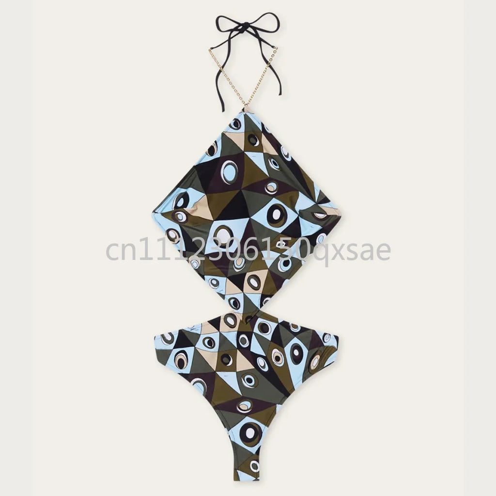 2026 Fashion Design Women's Brown Dresses with Letter Signature Logo Classic Brand Lady Skirts Beachwear Swimwear