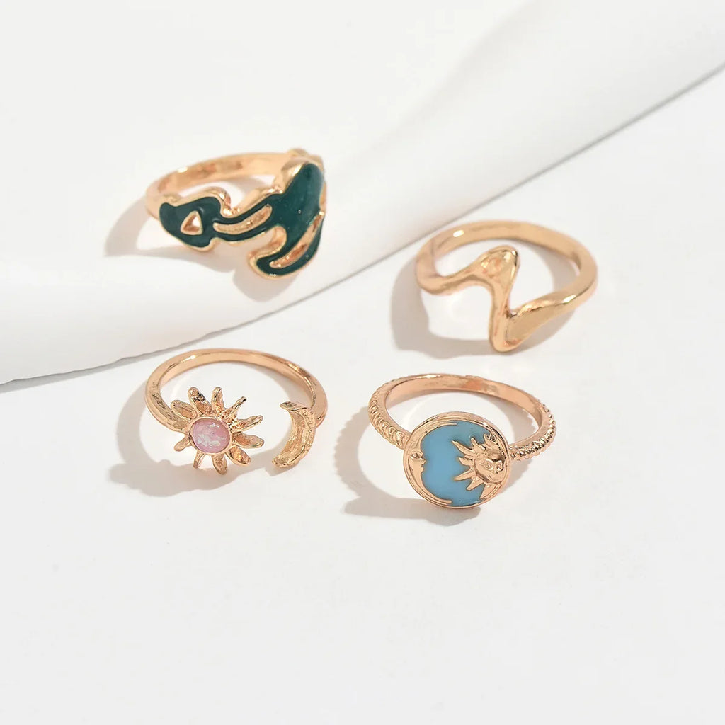 3pcs Set New Fashion 925 Sterling Silver Cute Guppy Ring Stacking Finger Ring, Animals Adjustable Open Rings Birthday Gift