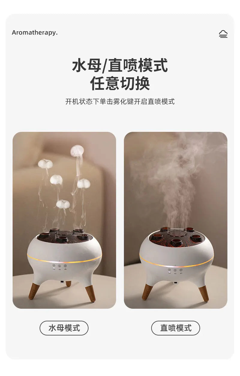 Water Drop Essential Oil Aromatherapy Machine Household Heavy Fog Volume Remote Control Timing Ultrasonic Atomizing Humidifier