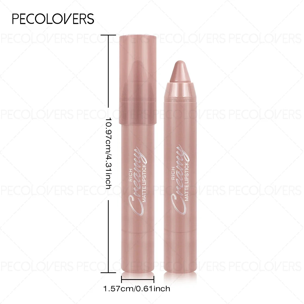 6 Colors Matte Lipstick Pen, Long-Lasting Waterproof Lipstick Crayon,Non Stick Cup, Multi-Color Lipstick Pen