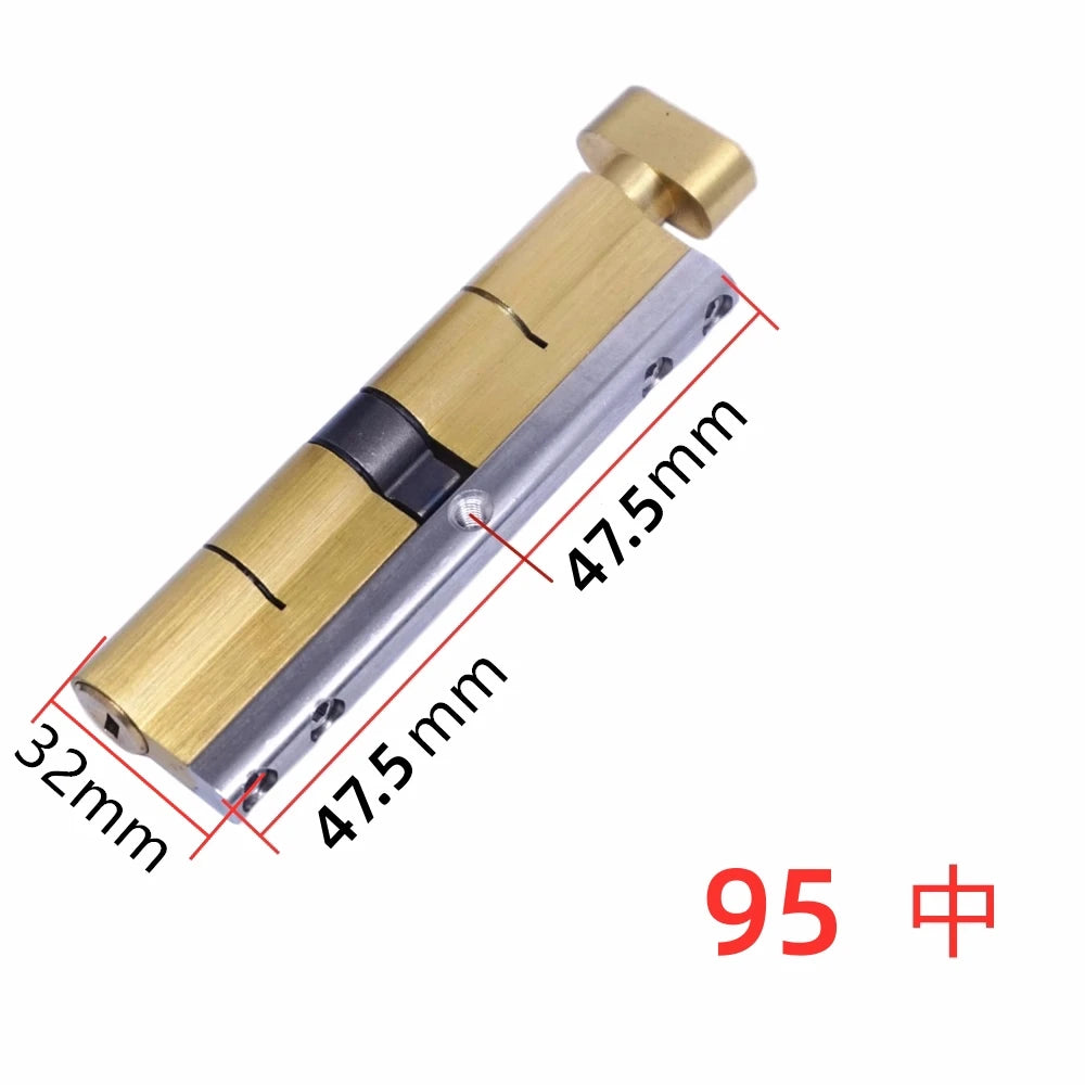 Super D-grade 8-track Single Opening with Knob Anti-theft Cylinder,Universal Lock Core for Iron and Wooden Doors,8 Keys Cilindro