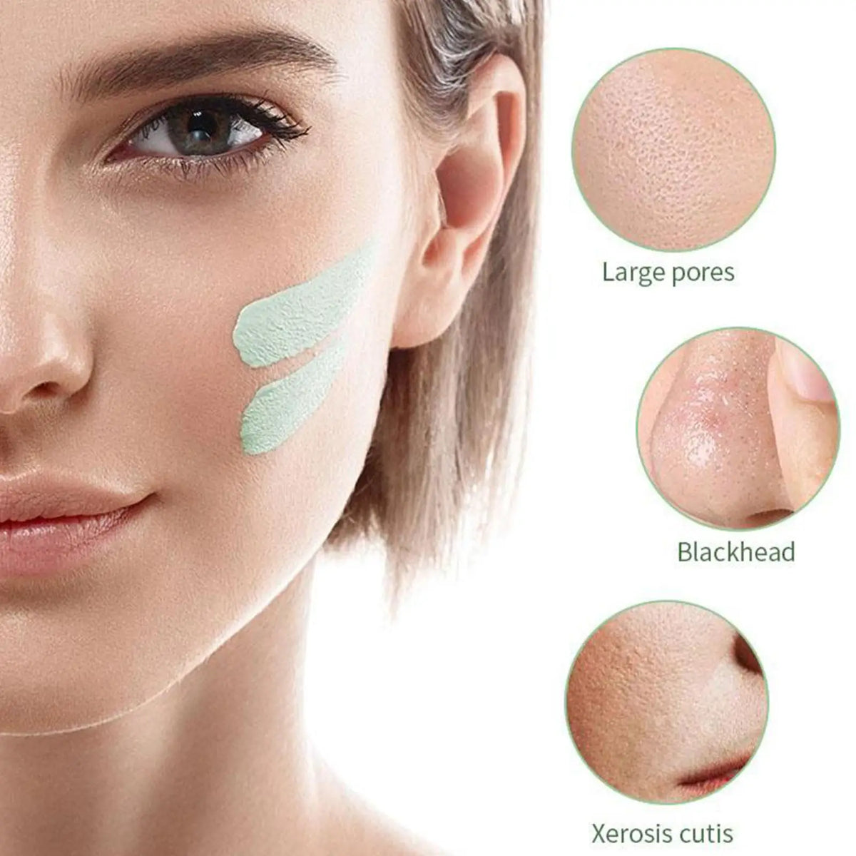 40g Green Tea Solid Cleansing Mask Stick Removes Blackheads & Cleans Pores Mild Korean Facial Skin Care