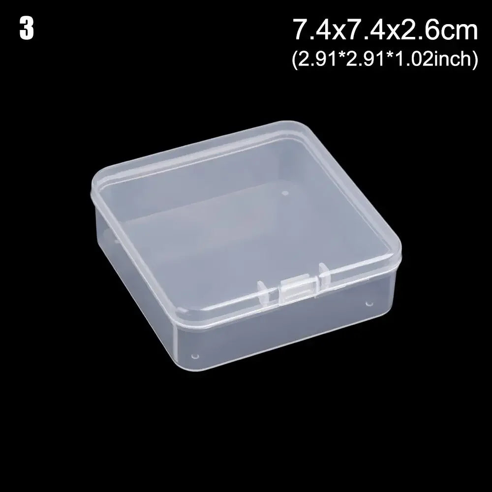Mini Plastic Box Rectangular Translucent Packing Box Dustproof Durable Strong Jewelry Button Sundries Storage Case Container