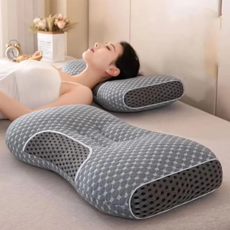 Home Cervical Memory Pillow, Helps Sleep and Protects The Neck Home Pillow,Gray#Color:DARK GRAY,Size:45*70