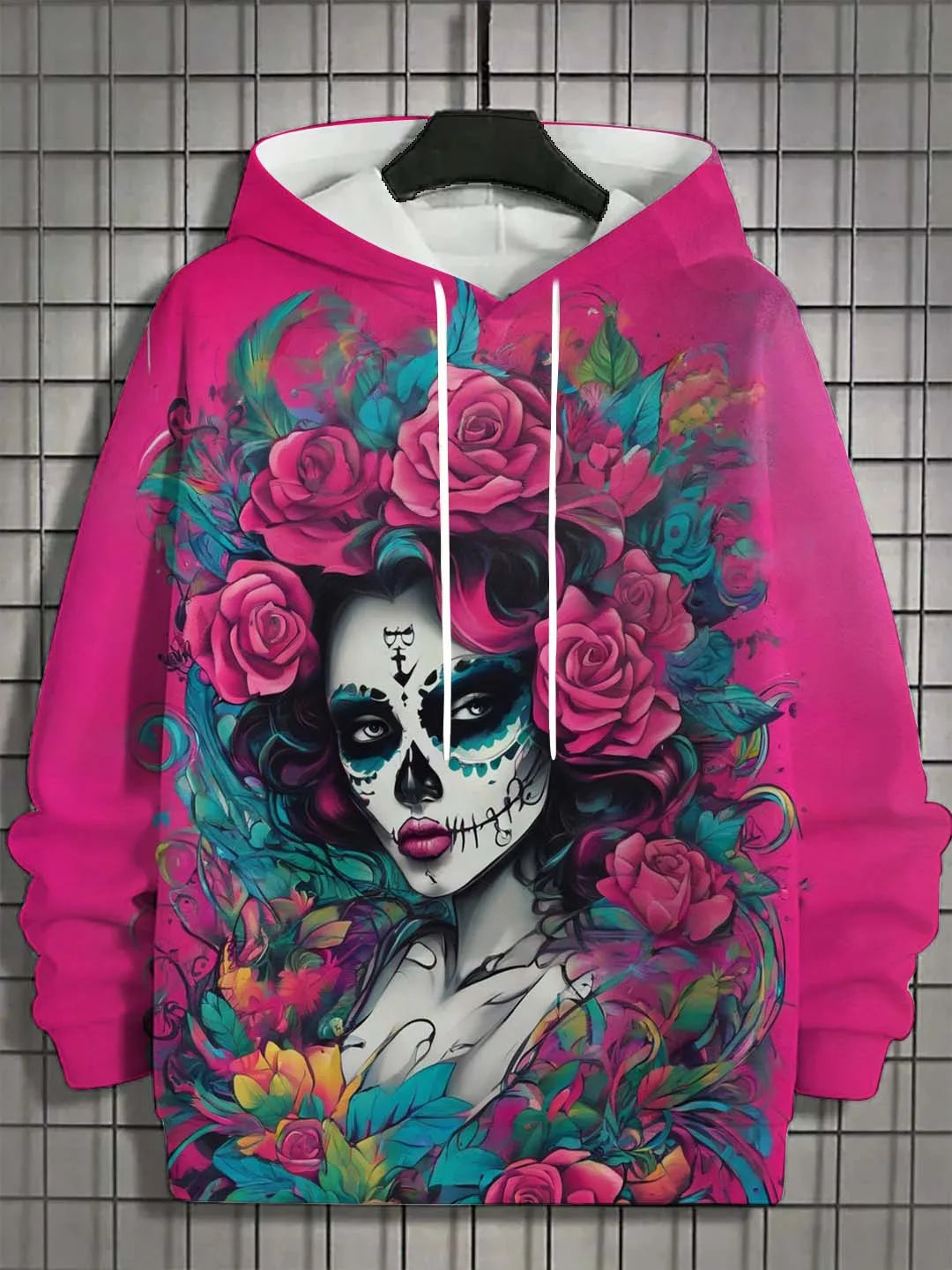 Women's Hoodie for Girls Autumn Fashion Men's Long Sleeve Tops Casual Women Clothes Horror Undead Woman Pattern 3D Unisex Tops