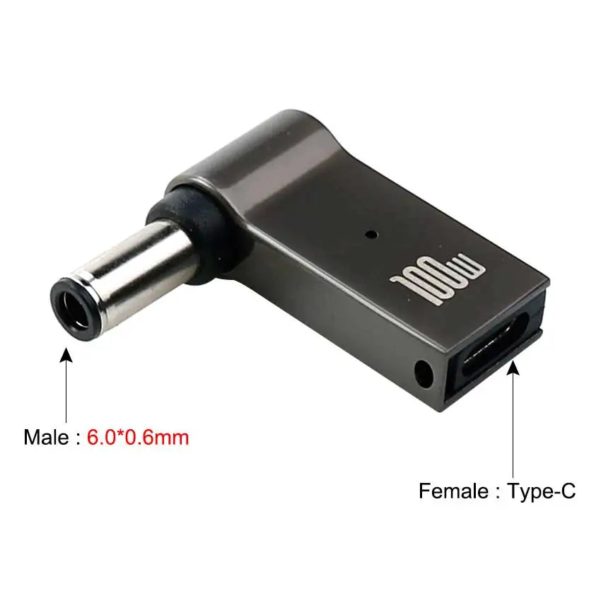 YuXi PD 100W USB Type C to Dc Power Jack Connector USB C to Universal Laptop Power Adapter Plug Converter for Asus Dell Lenovo
