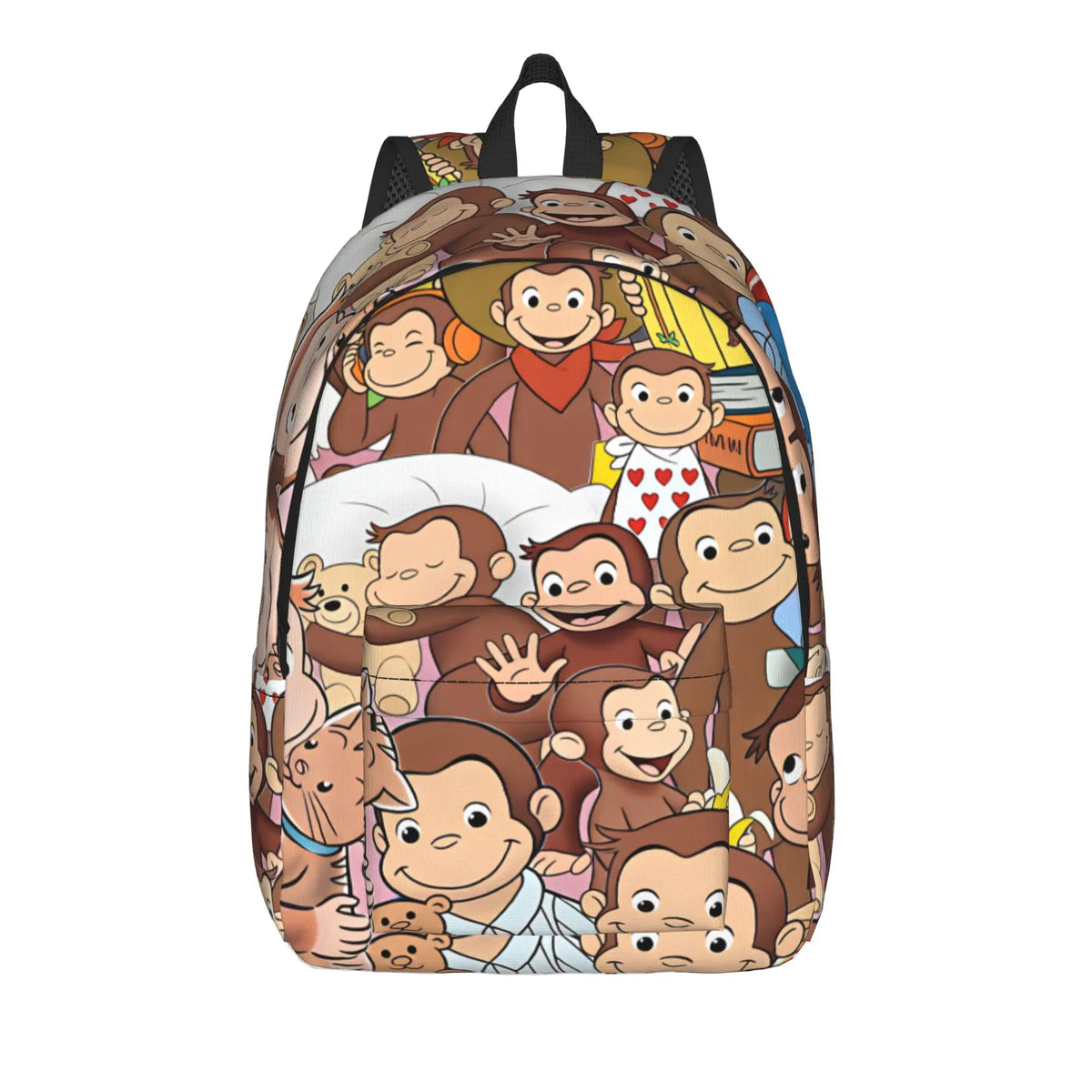 Curious George Multifunctional Stickers Backpack  Trekking Backpacks Student Colorful Soft High School Bags Style Rucksack