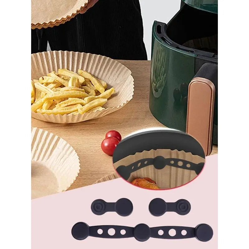 Air Fryer Magnet Silicone Buckle Silicone Air Fryer Liner Fixing Buckle Prevent Paper Shift and Burn Reusable Accessories