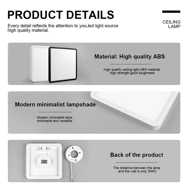 Modern LED Ceiling Light Ultrathin Decorative Light Bedroom Dining Room Living Room Indoor Home Light Waterproof Dustproof
