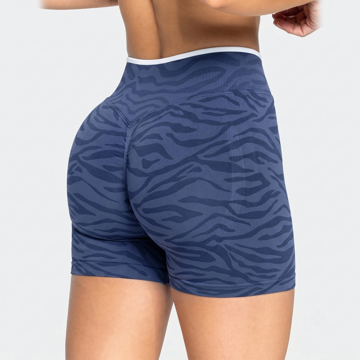 Leopard Zebra Print Women Sports Shorts High Waist Quick Dry Elastic Fitness Yoga Running Workout Ladies Athletic Casual Short P