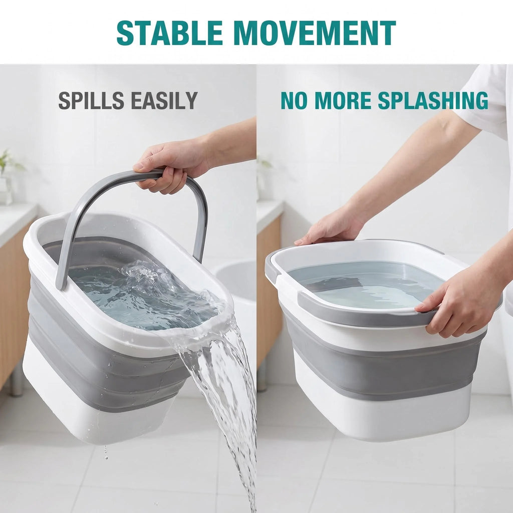Foldable Mop Bucket Does Not Take Up Space, Water Storage Bucket, Mopping Bucket, Rectangular Large-Capacity Bucket, Thickened W