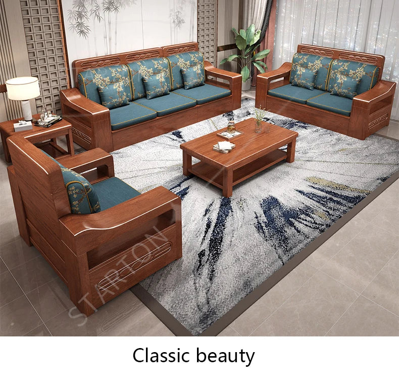 2025 Easy Installation Living Room Sofas Wooden Living Room Furniture Wooden Sofa Frame Fabric Sofa Covers