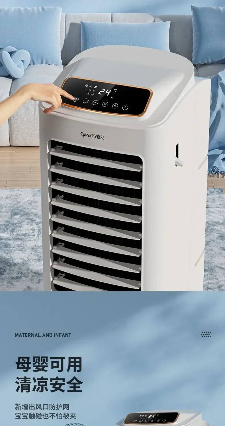 Portable Powerful Cooler: Cooling and Heating Dual-Use. For Home, Office, Dormitory. mini air conditioner