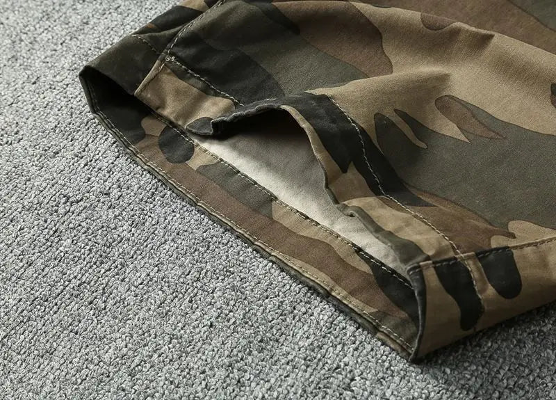 Korean Fashion Camouflage Shorts for Men's Casual Stretch 2025 Summer New Slim Fit and Wear-resistant Shorts Male Clothing