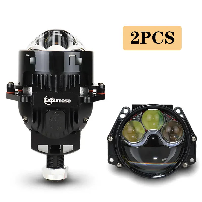 3 Inch Bi LED Projector Headlights Lenses for Hella LED Lights Projector 120W 40000LM Diode Headlamp Car Accessories 6000k ﻿